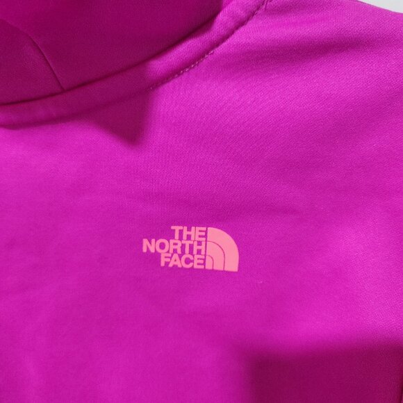 The North Face Women's Hot Pink Logo Long Sleeve Hoodie Large - Picture 5 of 6